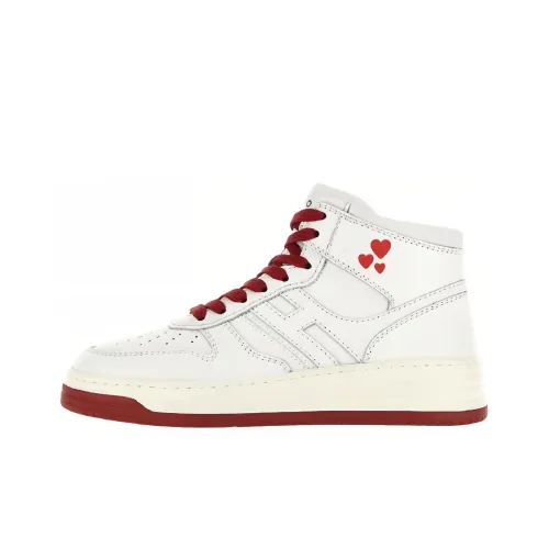 HOGAN H630 Высокие Топы Стильные Скейтбординги Женские Белые Красные