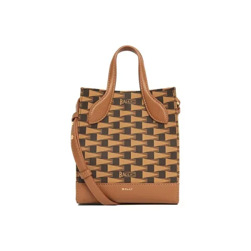 BALLY Коровья кожа Тоут Сумка Сумка для покупок Сумка через плечо Сумка Мини Женская Коричневая