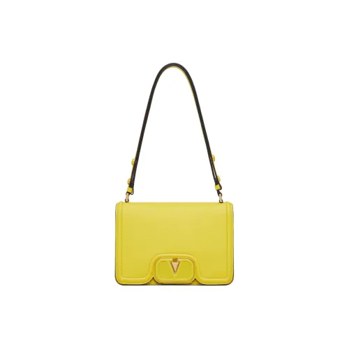 Valentino Vlogo Рельефная Телячья Кожа Сумка через плечо Женская Cedar Yellow