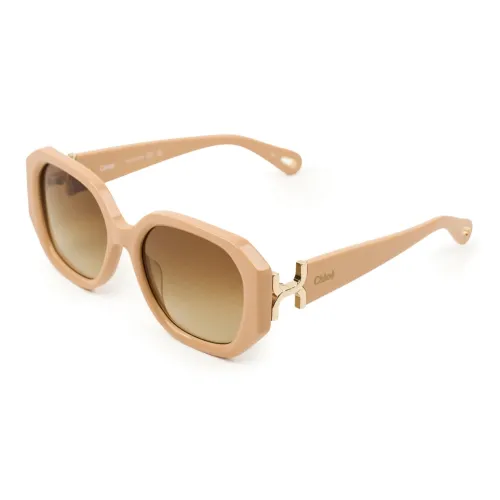 Chloe Ацетат Bio Нейлон Квадрат Солнцезащитные очки Женские Коричневый
