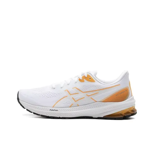 ASICS GT 1000 12 Дышащий Низкий Топ Тренировочные Спринт Беговые Кроссовки Мужские Белый Оранжевый