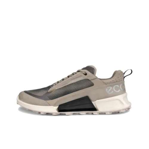 Ecco Устойчивая к истиранию низкая повседневная обувь для мужчин серый и черный