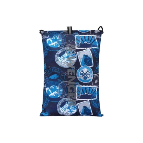 Wenger Нейлоновая ткань Портативная Сумка через плечо Сумка на плечо Большая Унисекс Синяя с принтом