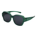 Драгоценный камень Зеленая Оправа с Серыми Линзами