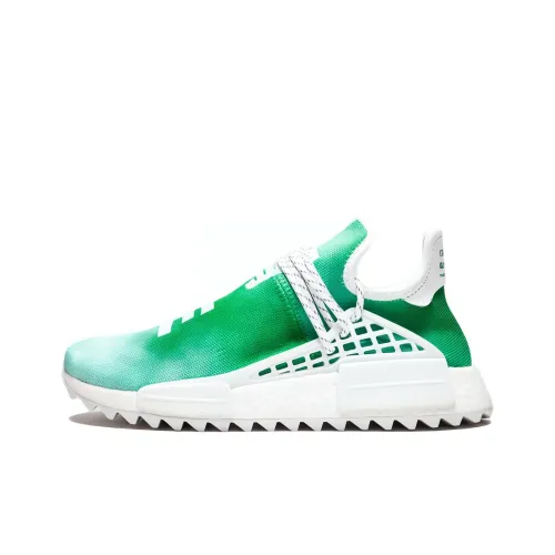 Pharrell Williams x Adidas Originals Pharrell Hu Шокабойеры Противоскользящий Низкий Топ Кэжуал Унисекс Зеленый Белый