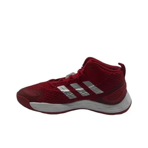 Adidas Exhibit A Slip-resistant Abrasion-resistant Low-top Basketball Shoes Men's Dark Red Adidas Exhibit A Slip-resistant Abrasion-resistant Низкие Баскетбольные Кроссовки Мужские Темно-красный