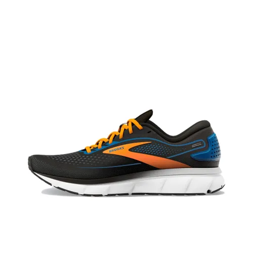 Brooks Trace 2 Slip-Resistant Abrasion-Resistant Low Top Sprint Running Shoes Men's Black Orange