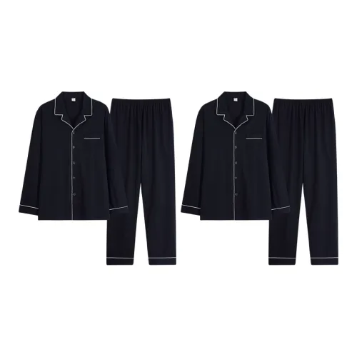 Sha Qian Пижамный комплект Весенний и Осенний Унисекс