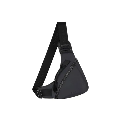 GIVENCHY Сумка Triangle с молнией через плечо на одно плечо кошелек маленький мужская черная