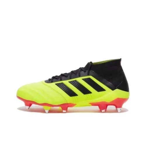 Adidas Predator 18,1 SG Мягкая трава Амортизация Износостойкие футбольные бутсы Унисекс Желтый Черный