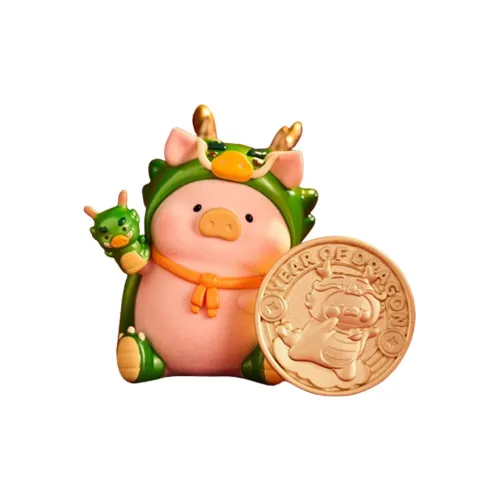 52TOYS LULU Pig Консервы Поросенок Наслаждайтесь Радостью Года Дракона. Прозрачный Слепой Бокс на Карточке 7 см