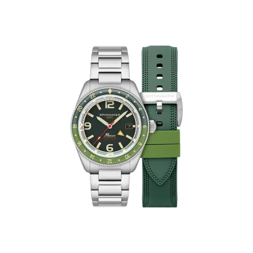 SPINNAKER Мужские часы Автоматический механический механизм ремешок из нержавеющей стали 43 мм черный циферблат