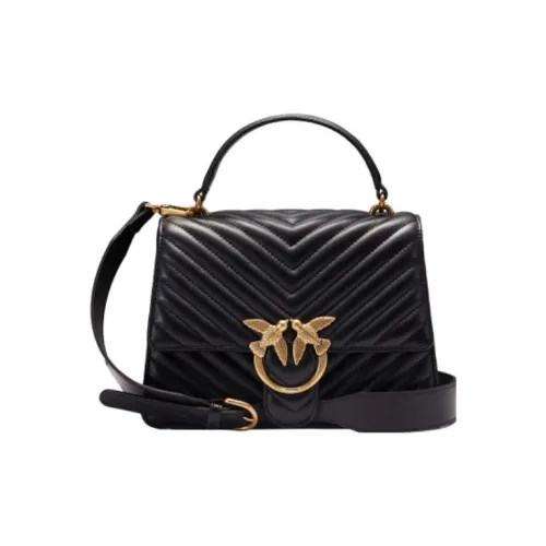 PINKO Top Handle Light Series Овчина Bird Сумка Swallow Сумка Портативные Сумки через плечо Сумка через плечо Женская Черная