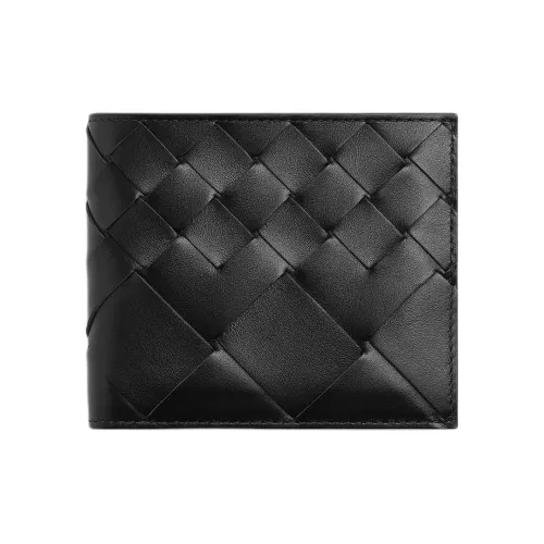 Bottega Veneta Телячья кожа Монетница Кошелек Мужской Черный