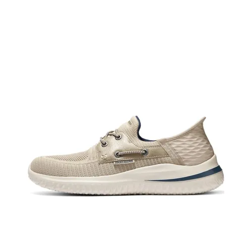 Skechers Hands Бесплатно Slip ins Амортизация Устойчивый к истиранию Легкий Низкий Топ Повседневная обувь Мужская Тауповая