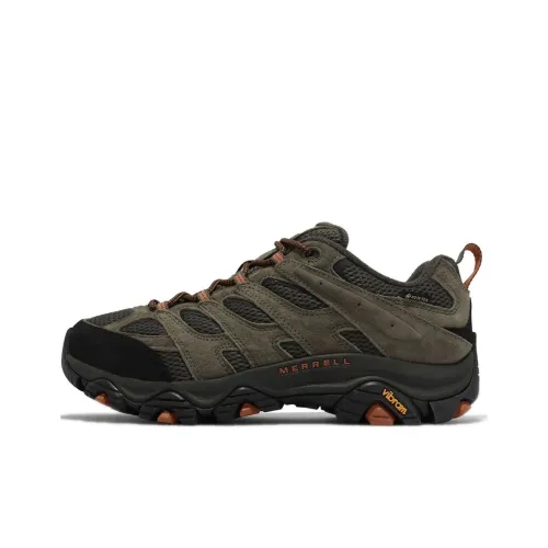 MERRELL MOAB 3 GTX Широкий Противоскользящий Устойчивый к истиранию Низкий Топ Альпинистская Обувь Мужская Зеленая