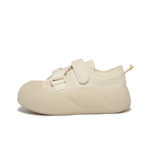 Miss Zhang Slip-Resistant Lightweight And Breathable Скейтборд Кроссовки Низкие Женские Бежевые