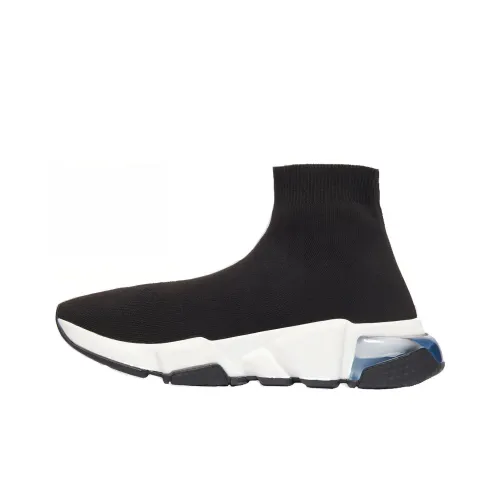 Balenciaga Прозрачная подошва Высокий топ Повседневная обувь Женская Черно-белая