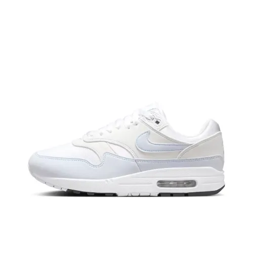 Nike Air Max 1 Устойчивый к истиранию Низкий Топ Casual Женский Белый Серый Синий