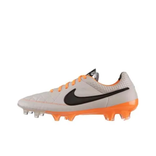 Nike Tiempo Legend V Fg Твердый грунт Амортизация Износостойкие футбольные бутсы Унисекс Оранжевый