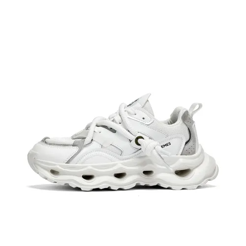 BOIGEMES Противоскользящие и износостойкие увеличивающие высоту низкие топовые кроссовки с толстой подошвой мужские белые