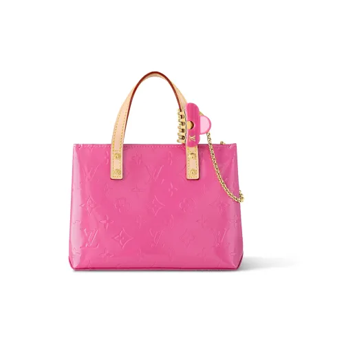LOUIS VUITTON Тисненая коровья кожа сумка-тоут сумка для покупок сумка через плечо сумка маленькая женская неоновый розовый