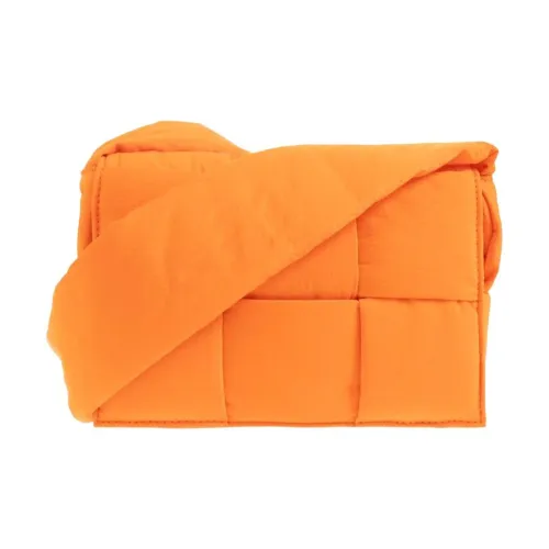 Bottega Veneta Padded Tech Cassette Ткань Сумка через плечо Маленькая Мужская Апельсин