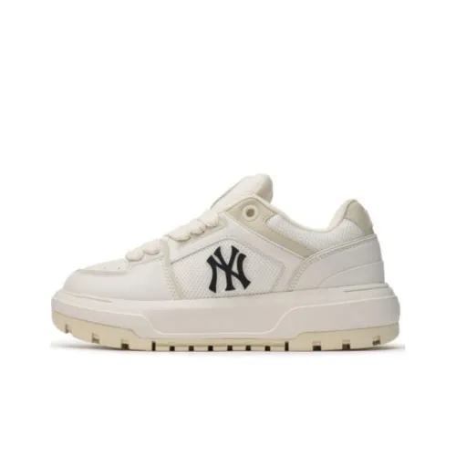 MLB Chunky Liner Slip-Resistant Abrasion-Resistant Low Top Casual Shoes Unisex Beige White MLB Chunky Liner Slip-Resistant Abrasion-Resistant Низкий Топ Повседневная Обувь Унисекс Бежевый Белый