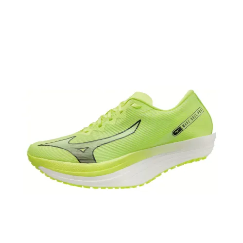 Mizuno Wave Duel Pro Slip-Resistant Abrasion-Resistant Low-Top Беговые кроссовки Унисекс Dynamic Неоново-зеленый