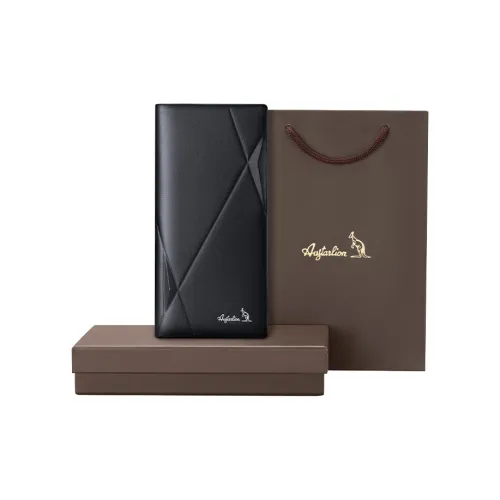 AUGTARLION Тело из коровьей кожи с множеством слотов для карт технология Sensation 3D-эффект линия Design кошелек мужской черный