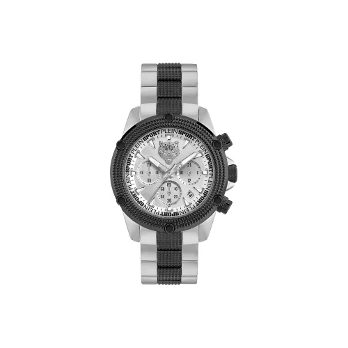 PLEIN SPORT Кварцевый механизм Мужские часы 44mm*13mm Серебряный