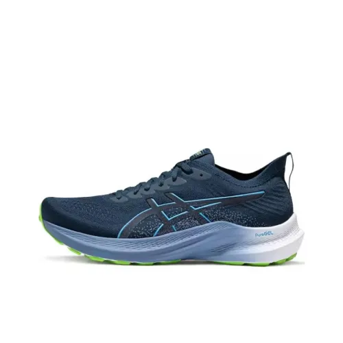 Asics GT 2000 12 Дышащий И Износостойкий Низкий Топ Тренировочная Обувь для Бега на длинные дистанции Унисекс Темно-синий