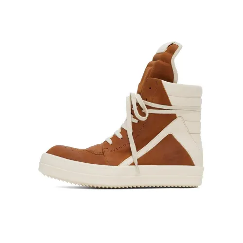 RICK OWENS Скейтборд Кроссовки Высокие Серые Оранжевые Мужские