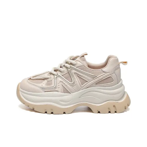 WOOS BOBO Амортизация Дышащий Поддерживающий Легкий Увеличение Высоты Низкий Топ Кроссовки с Толстой Подошвой Женские