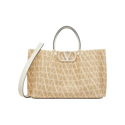 Valentino Raffia Tote Bag Shopping Bag Tote Bag Medium Women's Natural Ivory White