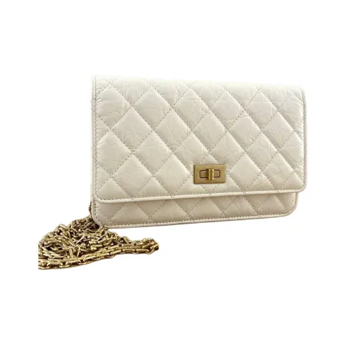 CHANEL WOC Потертый коровья кожа Сумка через плечо Сумка на плечо Женская Белая