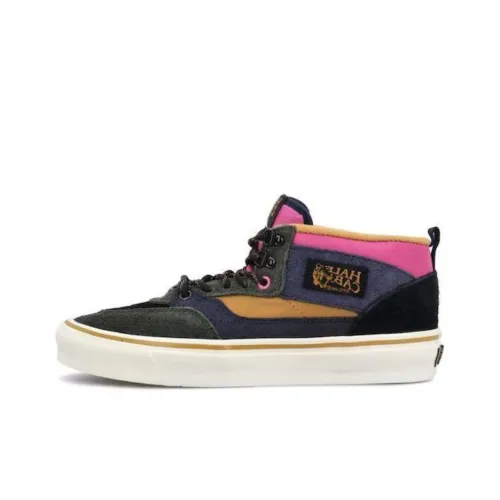 Vans UA Half Cab 33 DX Амортизация Износостойкий MID Топ Скейтборд Кроссовки Мужские Желтый Фиолетовый Розовый