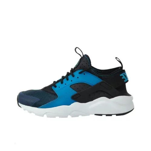 Nike Air Huarache Run Амортизация Износостойкий Низкий Топ Беговые кроссовки Унисекс Черный Синий