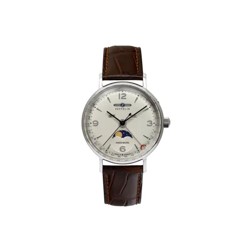 ZEPPELIN Кварцевый механизм Женские часы из коллекции Hindenburg, 36 мм * 36 мм * 10 мм, белые
