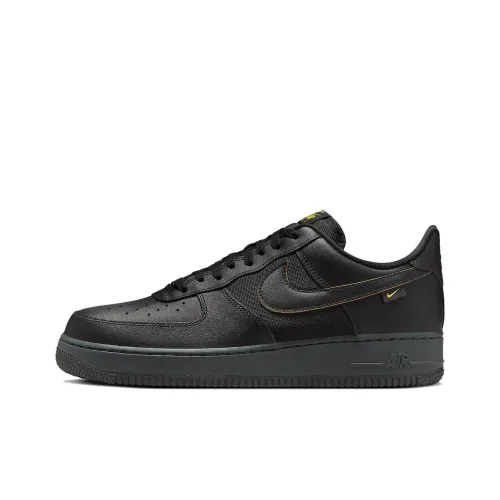 Nike Air FORCE 1 Low Топ Скейтборд Кроссовки Мужские Черные Желтые