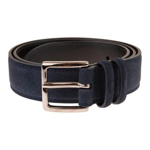 ORCIANI Однотонный дизайн застежка-булавка кожаные ремни мужской морской синий ширина 3,5 см