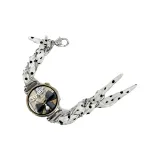 Серебряная цепочка & Черно-белый гороховый узор