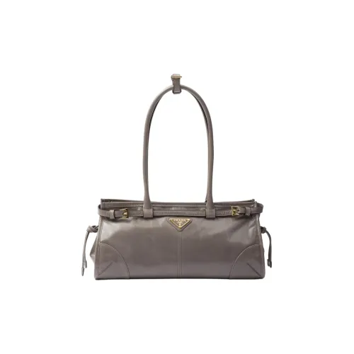 PRADA Bonnie Кожа Сумка Сумка через плечо Средняя Женская Асфальтовый серый