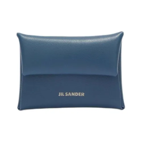 JIL SANDER Телячья кожа Монетница Мини Мужской Синий