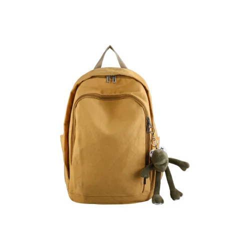 Deli Bear Холст Рюкзак Стандартный Унисекс Желтый Экрю Черный Темно-Серый