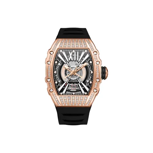 HANBORO Автоматический Механический Механизм Часы Мужские Часы С Черепным Циферблатом HBR993 MH