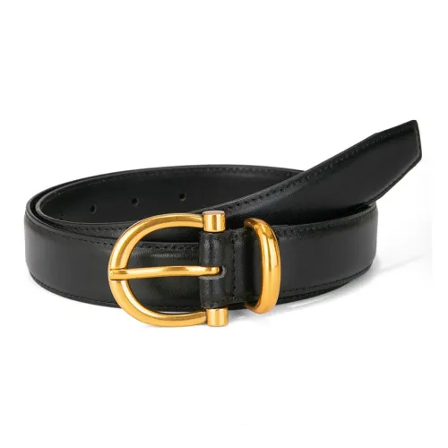 Cows Reign Винтаж Золотая пряжка Лошадиная обувь Пряжка Джинсы Кожаные ремни Женские Ширина 2,9 см