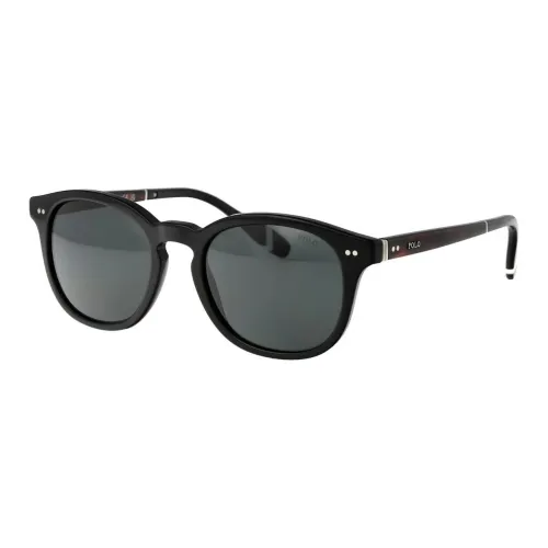 Polo Ralph Lauren Ацетат OVAL SUNGLASSES Мужской Черный