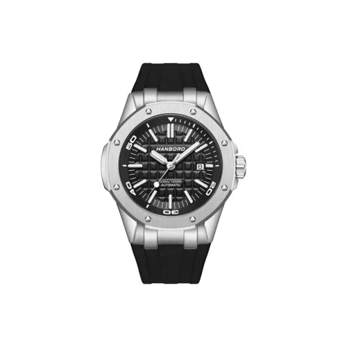 HANBORO Автоматический Механический Механизм Мужские Часы 44мм*22мм*20мм Белый