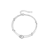 Двойное кольцо с бусинами браслет